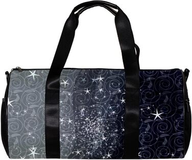 Спортивна сумка, маленька дорожня сумка, сумка для йоги, сірий зоряний візерунок, фітнес-сумка для активного відпочинку, ручна поклажа
