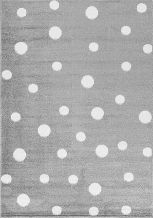 Дитячий килимок Jimri DOTS l Крапки в крапку l Печатка Oeko-Tex Колір Бежевий Синій Рожевий Дитяча кімната/молодіжна кімната (Сіри