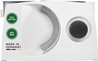 Складний електричний нарізувач їжі та хліборізка з електролітично полірованим ножем, зроблено в Німеччині, 01 E