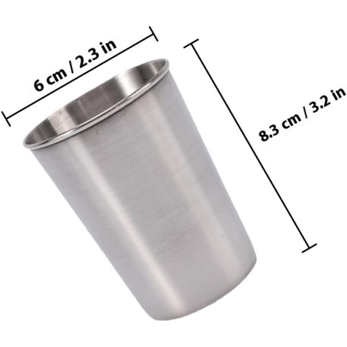 Набір портативних винних келихів Alasum з нержавіючої сталі 170 мл, 4 гладких чашки з кришкою, компактний, для кемпінгу та відпочинку на природі