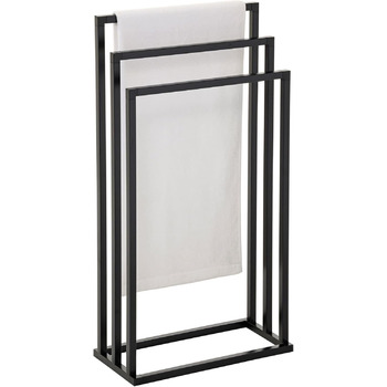 Рушникосушка KUNO, вішалка для рушників, з 3 рушникосушками, з металу, чорна