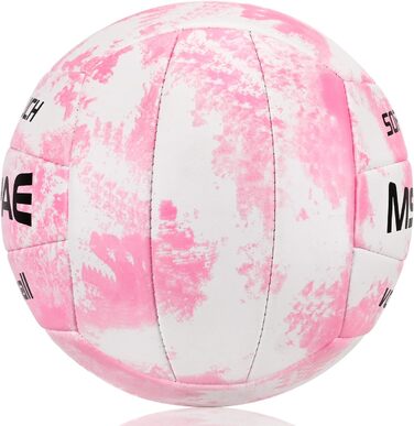 Офіційний розмір 5 волейбольних м&39ячів, пляжні волейбольні м&39ячі для використання в приміщенні/на вулиці, м&39які пляжні волейбольні м&39ячі для пляжу, саду та ванної кімнати, рожевий/білий