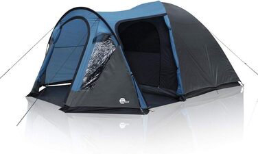 Ваш намет GEAR Tivano 5-місний купольний намет Вітальня Бічний вхід Вікно Висота 5000 мм УФ 50 Захист Синій сірий