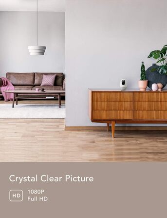 З камерою, Babyphone з камерою та мобільним додатком, 1080P HD Night Vision, AI Tracking, Intercom Function, Compatible with Alexa