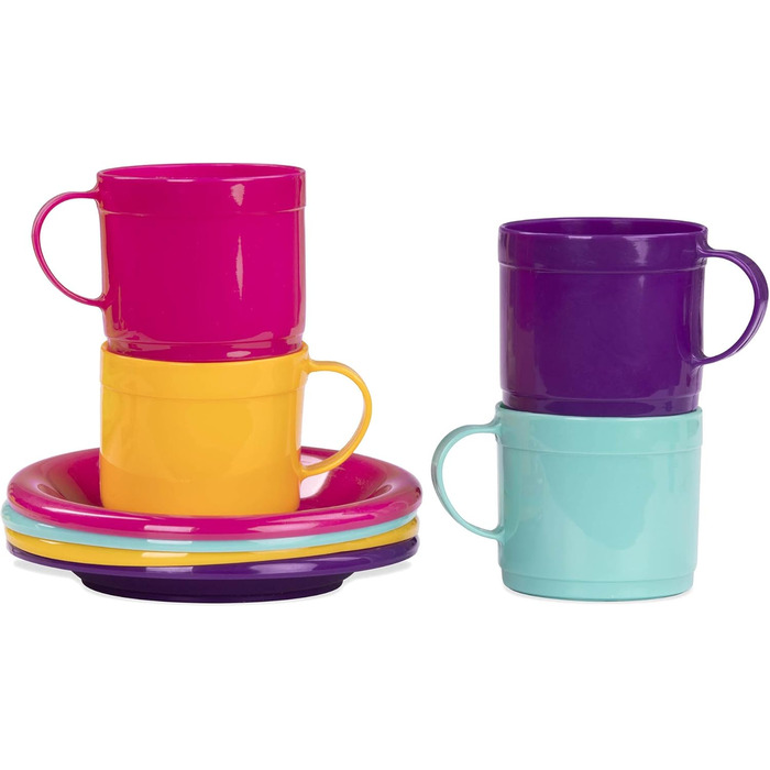 Набір посуду та чайного сервізу Battat, аксесуари для дитячої кухні тарілки, чашки, столові прибори, чайник, підноси - дитячий пос