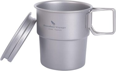 Безмежна подорож Титанова чашка для кави з кришкою 250 мл Пивний кухоль для кемпінгу на свіжому повітрі Піші прогулянки Пікнік При