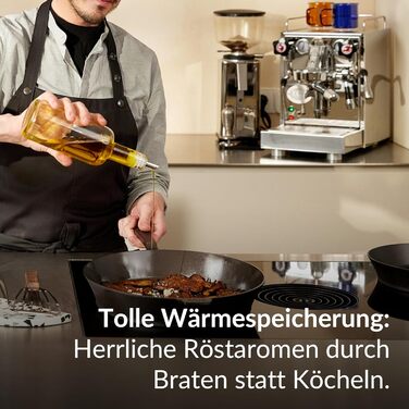 ОРИГІНАЛЬНА чавунна сковорода індукційна 28 см - чавунна сковорода для всіх типів плит - чавунна сковорода тонко відшліфована - 10