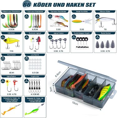 Повний рибальський набір Goture, телескопічне вудилище для серфкастингу з вуглецевого волокна та котушка для спінінгу з 91 герметичними кульковими підшипниками, включаючи рибальські інструменти, сумку для котушки - професійна сумка для морської риболовлі 