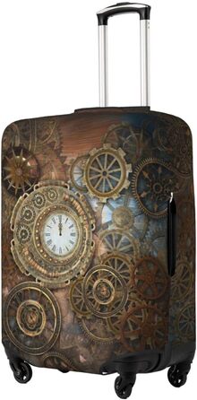 Чохол для валізи Ржавий Стімпанк захисний еластичний чохол від подряпин і пилу, чорний, розмір 80