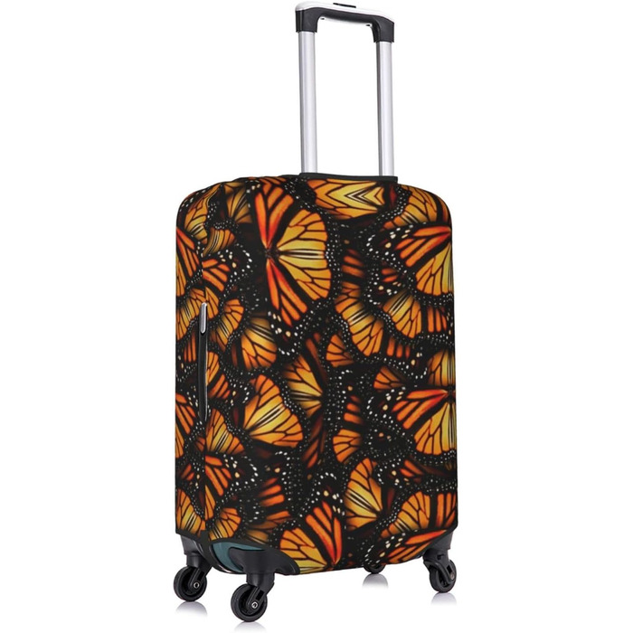 Чохол на валізу Метелики Монарх - еластичний, захисний, миється, антиподряпний, для дітей та дорослих (45.7-53.3 см)