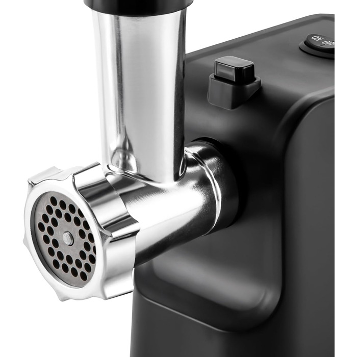 М'ясорубка, 1000 Вт електрична м'ясорубка з 3 перфорованими дисками з нержавіючої сталі, пробка, комплект Кеббе, фарш машина ковба