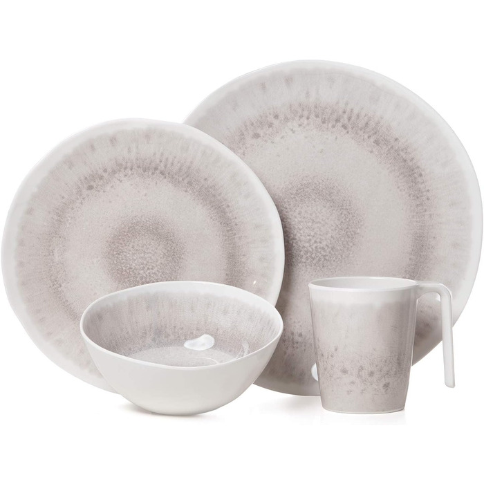 Набір меламінового посуду для кемпінгу на 4 особи, 16 предметів Можна мити в посудомийній машині Набір посуду для пікніка Набір кемпінгового посуду з ковадлом, 16 предметів