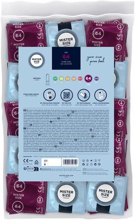 Презерватив Mister Size, прозорий, 64 мм
