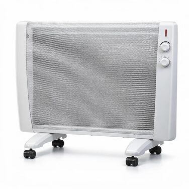 Інфрачервоний обігрівач Syntrox Germany 2400 Вт / Радіаційний обігрівач мобільний електричний обігрівач з термостатом та 4 режимами нагріву, тихий та безпиловий, окремостоячий пристрій з колесами та настінним кріпленням