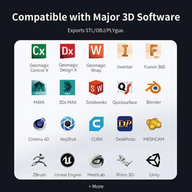 Сканер Creality Raptor, портативний сканер із точністю 0,02 мм, промислове блакитне світло, відстеження анти-тремтіння, швидкість