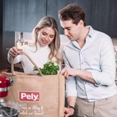 Пакети для сміття Pely зі шнурком, виготовлені з 95 переробленого матеріалу, 25 літрів - кліматично нейтралізовані завдяки компенсації, вигідна упаковка (17 x 17 шт. ), для утилізації