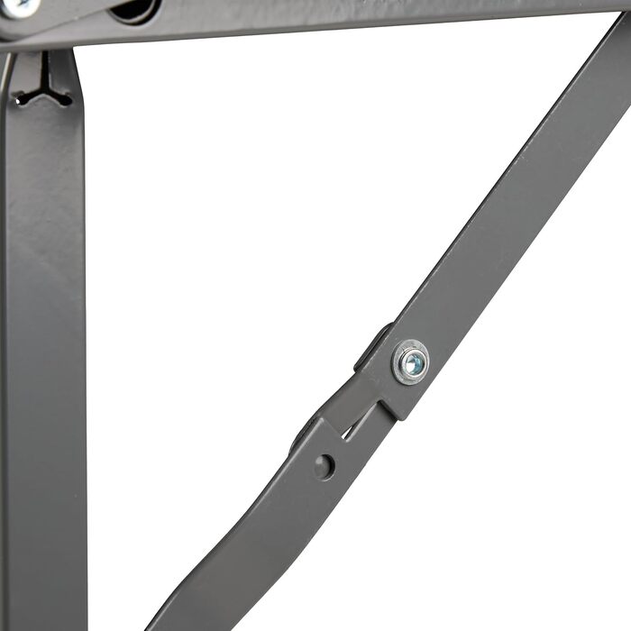 Розкладний садовий стіл Relaxdays, пластик, сталь, 8 місць, сірий Кемпінговий стіл, ширина 166 - 215 см, водонепроникний