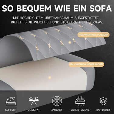 Ігрове крісло, ПВХ, шкіряне, з функцією масажу, ергономічне, для ПК, вагою до 136 кг, регульоване по висоті (сіре)