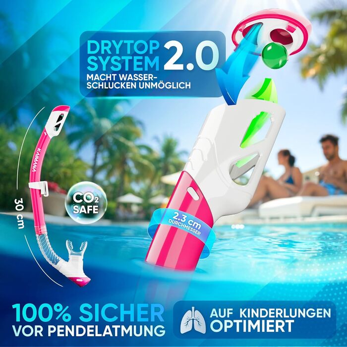 Новий дитячий комплект для підводного плавання KAIMANA SeaExplorer сумка для перенесення, маска для дайвінгу з трубкою, дитяча маска для підводного плавання, альтернатива дитячій масці для підводного плавання, маска для підводного плавання з тканинним/сил