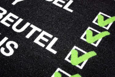 Килимок для дверей крупним планом Контрольний список - ключі, телефон, гаманець Забудькуватий - кумедний дизайн Нековзний, міцний та миється Для використання в приміщенні та на вулиці Контрольний список 60x40 см (прямокутний)