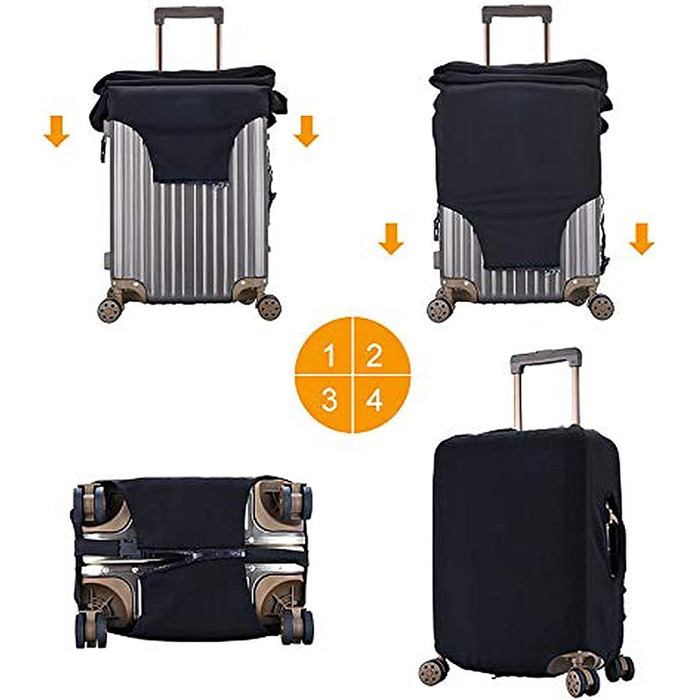 Чохол для валізи, Данія, еластичний, унісекс, для ділових поїздок, білий, розмір 46