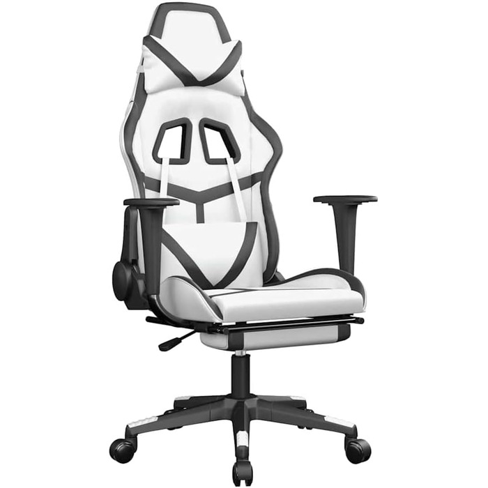 Ось оптимізований опис продукту для вашого ігрового крісла, що включає ключові характеристики, переваги та важливі деталі в чіткому, привабливому форматі, придатному для розміщення в електронній комерції. З підкладкою білого та чорного кольорів