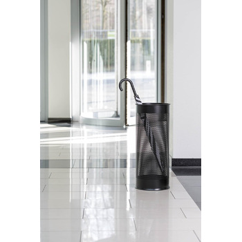 Durable Atlanta — перфорована металева підставка для парасольок, 28,5 л, чорна