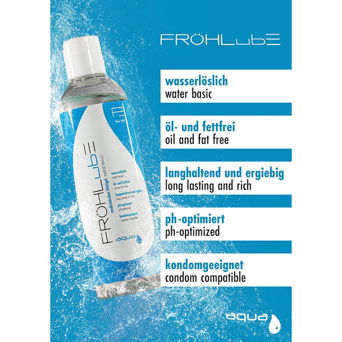 Водний лубрикант FRÖHLubE Aqua, 250 мл