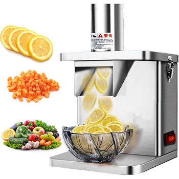 Електричний різак для овочів потужністю 250 Вт для комерційного використання, автоматичний кубічний різак для фруктів і овочів з кубічними різаками 6/8/10/12/15 мм, електричний різак для кубиків цибулі, для дому/комерційного бізнесу