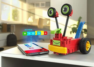 Набір fischertechnik 559889 ROBOTICS Early Coding конструктор для дітей від 5 років, набір для створення 3 моделей роботів, програмування, двигуни та сенсори