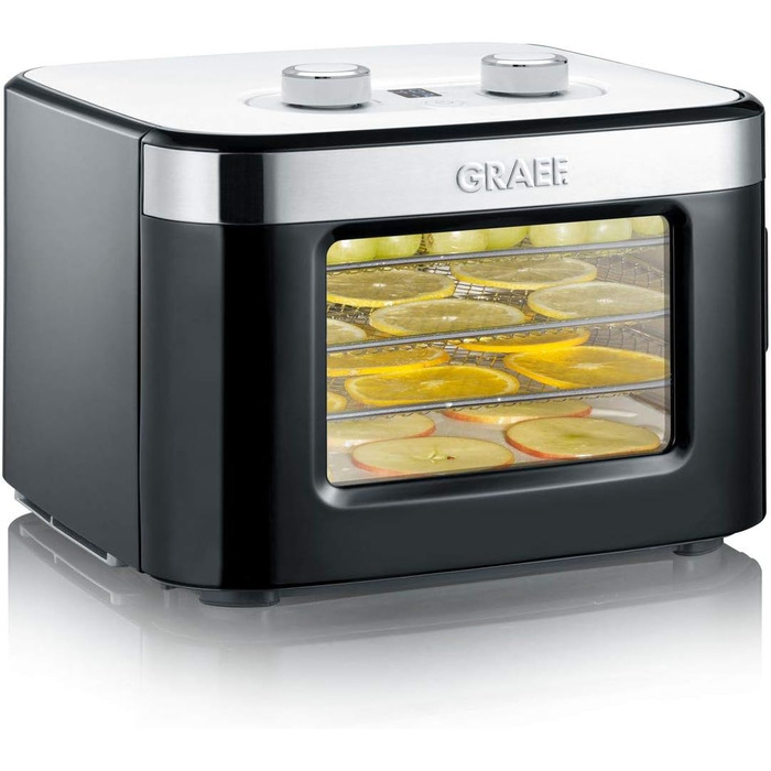 З 4 лотками з нержавіючої сталі, 400 Вт, 24-годинний таймер, регулятор температури 35-80C, дуже компактний, чорний, 2042EU