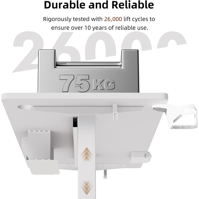 Стіл з регульованою висотою 140x70 см, швидка зарядка USB-A/Type C, електричний стіл з пам&39яттю нахилу та функцією відскоку (70119 см) 140x70 см білий