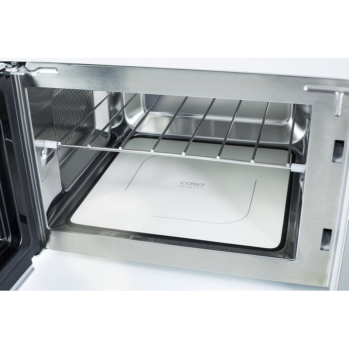 КАСО MG20 Керамічне меню 2-в-1 Мікрохвильова піч з грилем Керамічна основа та решітка для гриля на 2 рівні, гриль 900 Вт, 1000 Вт, 20 л, нержавіюча сталь, дзеркальна 20 літрів