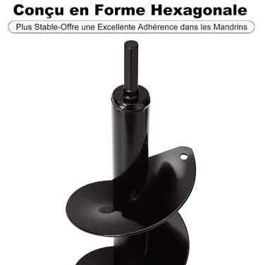 Бур для свердла, саду, дрелі, Ø 100 мм рукавички, садовий бур для дрелі, практичний інструмент для посадки квітів, рослин, дерев та кущів