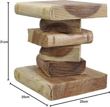 Табурет для книг, приставний столик, підставка для квітів, колонний стілець, тумбочка біля ліжка, квіткова колона (13435 - висота 31 см)