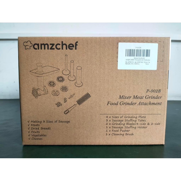 Аксесуари для м'ясорубки AMZCHEF для повільної соковижималки ZM1501 & GM3001 - ZM1501 Аксесуари - GM3001 Аксесуари - Без машини, в комплекті лише аксесуари - 3 леза, 4 ріжучі диски, 3 куточки для начинки ковбаси
