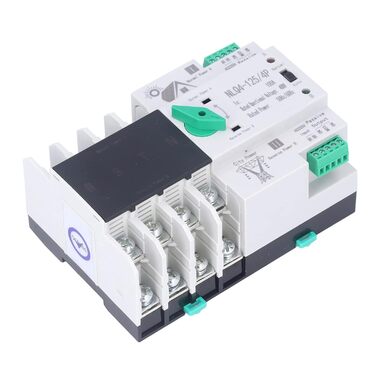 Подвійний автоматичний перемикач напруги AC 400V 4P 100A ATS PC DIN Rail Аварійний перемикач електромережі Перемикач Перемикач для муніципальної енергетики, ДБЖ, Інвертор, Сонячна фотоелектрична