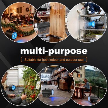 Газовий пропановий обігрівач, 15 кВт, портативний газовий обігрівач з п&39єзорозпалом, професійний повітродув гарячого повітря (клас захисту IPX4) для будівельних майданчиків, майстерень, гаражів та складів