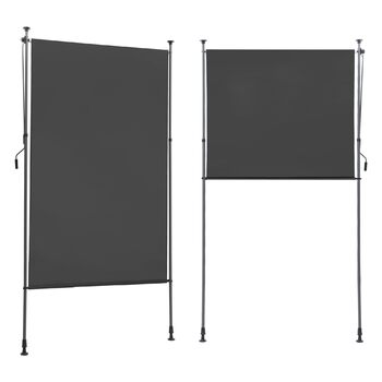 Вертикальний тент BelleMax для балкону, для зовнішнього використання, не потребує свердління, 200x310 см, вертикальний тент з кривошипом, тент для тераси, екран для забезпечення конфіденційності, захист від сонця, вітрозахисний та водонепроникний, темно-с