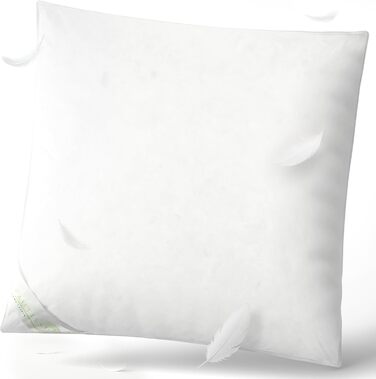 Пухова подушка Beautissu 80x80 80x80 Пухова та пір&39яна подушка 100 зроблено в Німеччині Пухова подушка 80 x 80 см Сертифіковано Oeko-Tex, Downpass та Nomite Можна прати та сушити в сушильній машині FK 80x80 см (1 упаковка)