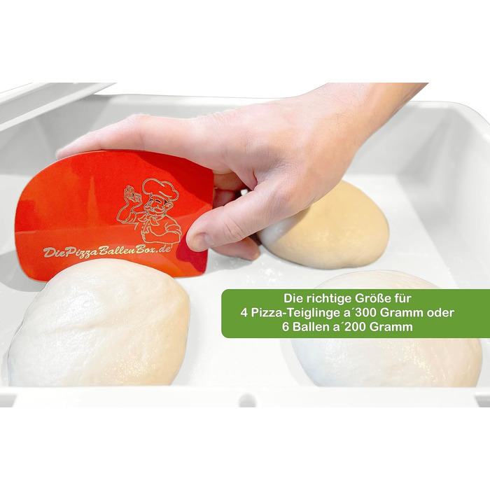 Коробка для тіста для піци 30408,5 см Коробка для тіста з харчового пластику з повітропроникною кришкою на петлях Штабелювана коробка для розстойки тіста для піци Зроблено в Німеччині 1 коробка 1 кришка