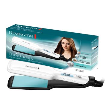 Випрямляч для волосся Remington Shine Therapy Wide S8550, широкі пластини, LCD-дисплей, 150230C