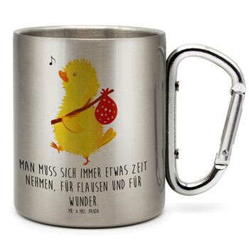 Термос-кухоль &quotМандрівні курчата панди&quot - подарунок, час, Великдень, ізольований кухоль, чашка для чаю, металевий кухоль, привітання, яйце, великодні привітання, нержавіюча сталь, термос-кухоль, щасливий