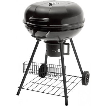 Вугільний гриль чайник-гриль з нержавіючої сталі ВхШхГ 92x57x54 см поверхня гриля Ø 54 см з кошиком для зберігання і термометром в