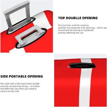 Чохол для валізи, Данія, еластичний, унісекс, для ділових поїздок, білий, розмір 46