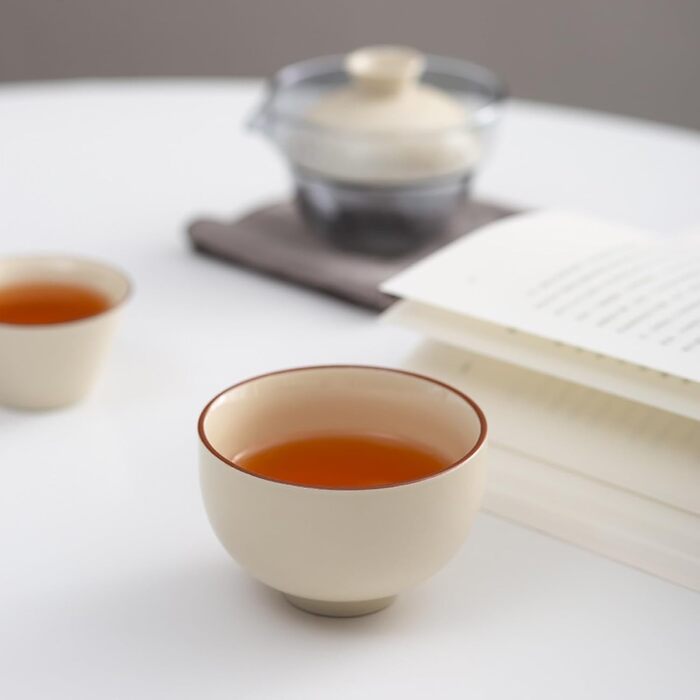 Чайний сервіз для дорослих Повний набір для чаювання, ідеальний для післяобіднього чаю та чаювань, з чашками та серветкою, керамічний сервіз для дому, подорожей та пікніків