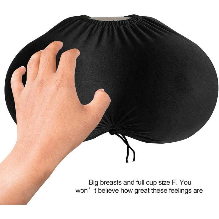 Жіноча подушка для грудей, штучна подушка для грудей, плюшева подушка для пар та подарунків на день народження, м&39яка подушка для сну з піни з ефектом пам&39яті 29 x 20 x 14 см, чорна