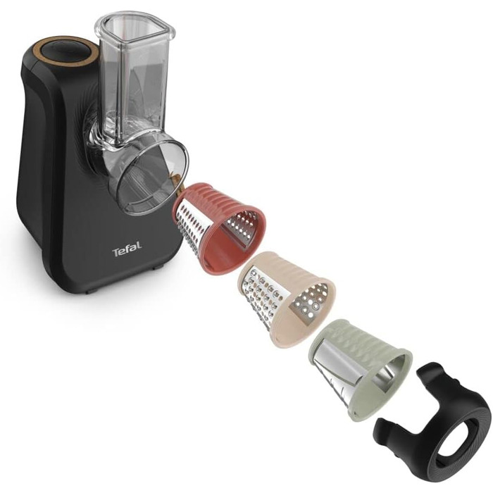 Терка для поваги Tefal MB77EN Двигун 200 Вт 3 різні конусні насадки Еко-дизайн 9 переробленого пластику Чорний