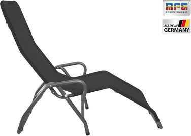 Шезлонг для басейну 3&39, антрацит/чорний