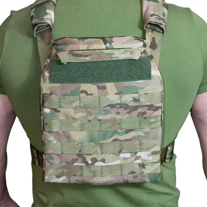 Плитоноска полегшена з кордури Kirasa мультикам (Арт.KI1012)